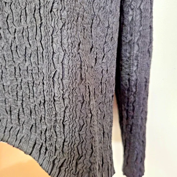 Asian Inspired Floral Top Jacket XL Reversible Textured Crinkle Super Stretchy - Picture 9 of 16